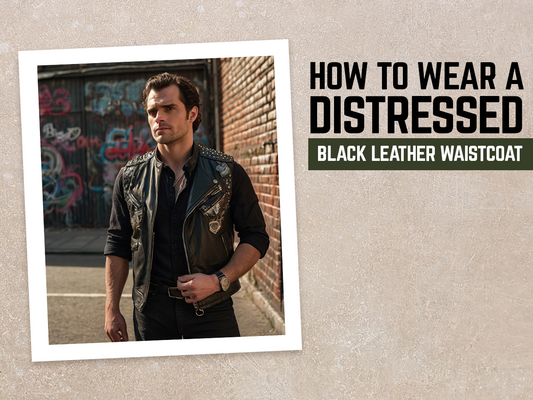 Ultimate Chic: How to Wear a Distressed Black Leather Waistcoat