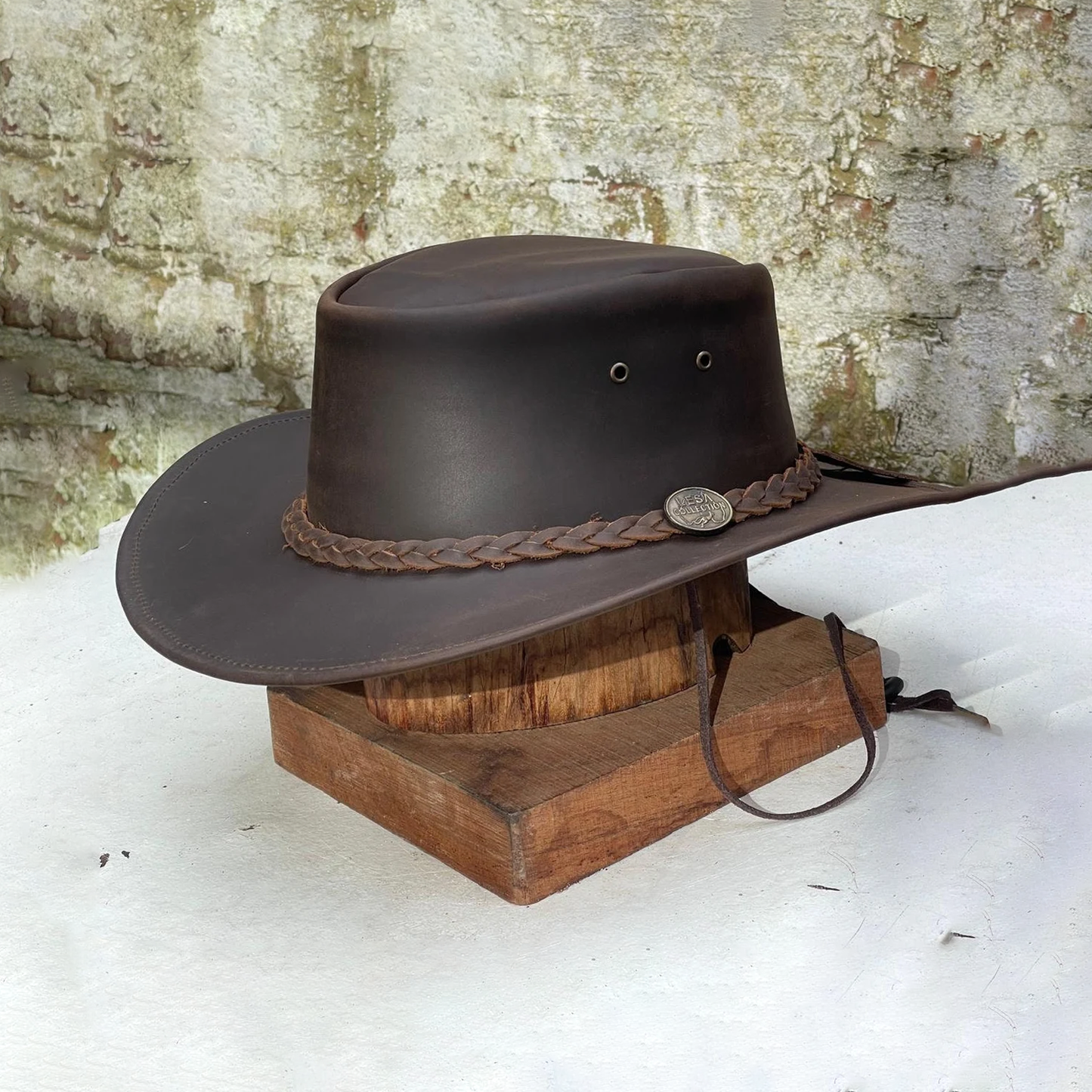 Australian Western Leather Vintage Outback Hat Unisex Outback Bush Cowboy Hats