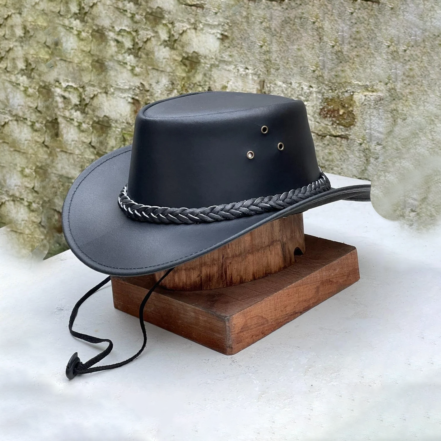 Black Bush Cowboy Hat - Classic Western Style, Wide Brim Rodeo Hat for Men and Women, Stylish Cowgirl Accessory