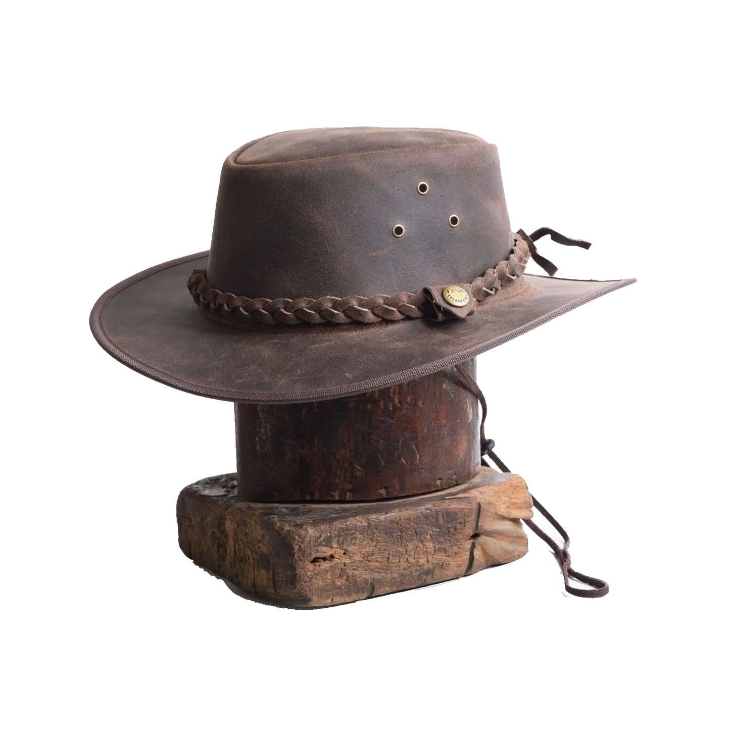 Men's Australian Western Cowboy Outback Crazy Leather Vintage Brown Hat Handmade