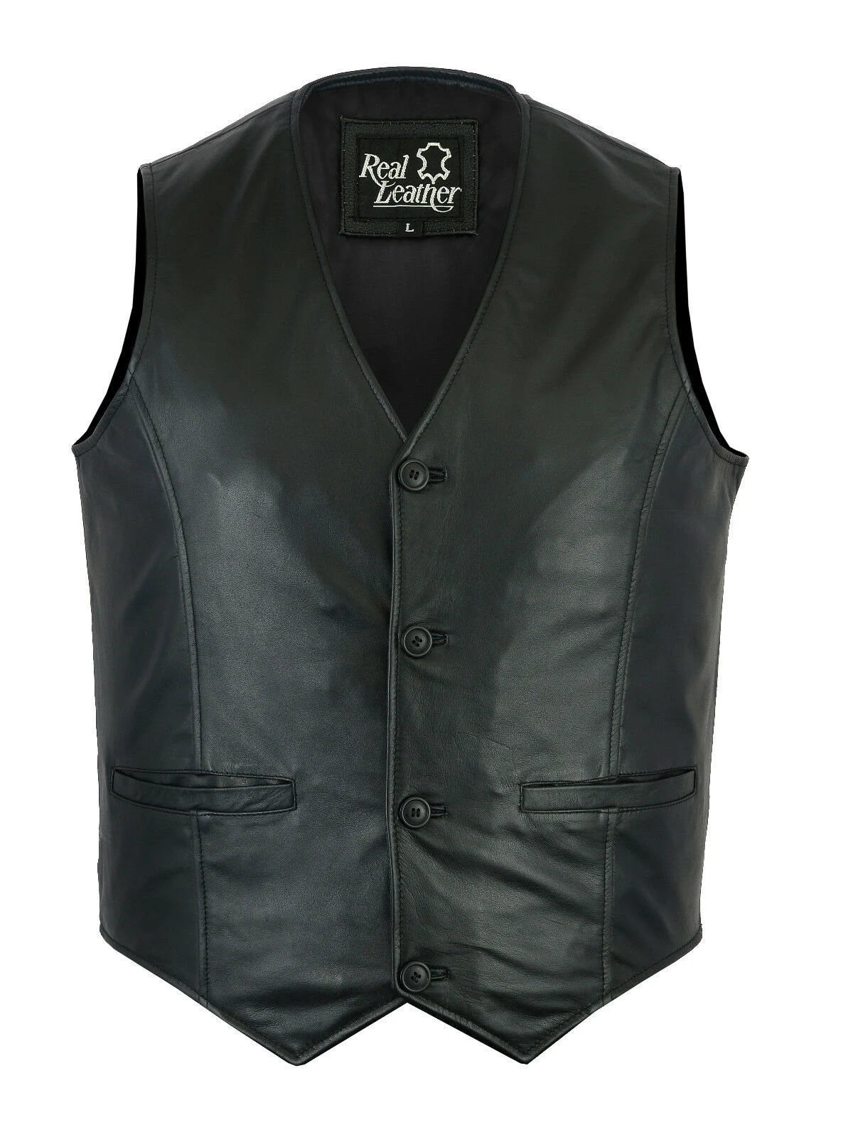 Mens Classic Formal Waistcoat Vest Soft Genuine Leather Made For Occasions