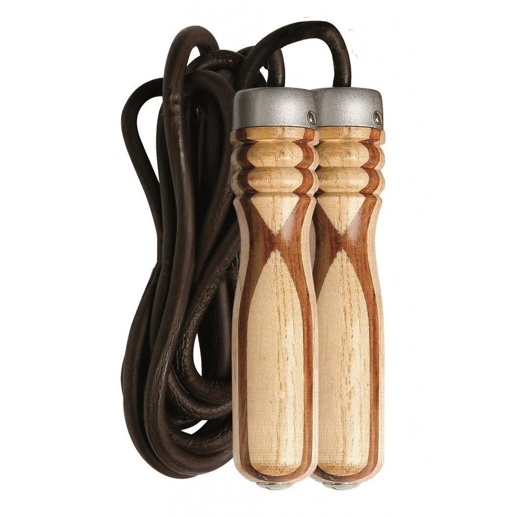 Leather Skipping Rope Fitness Gym Exercise Workout