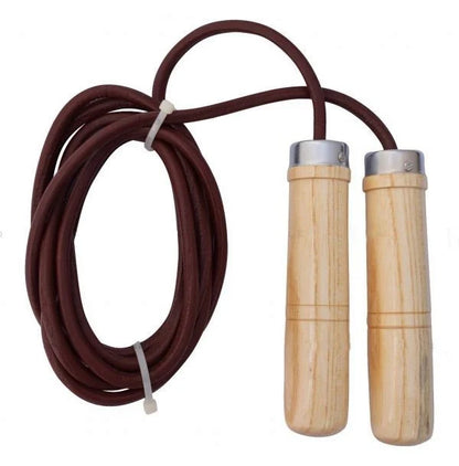 Leather Skipping Rope Fitness Gym Exercise Workout