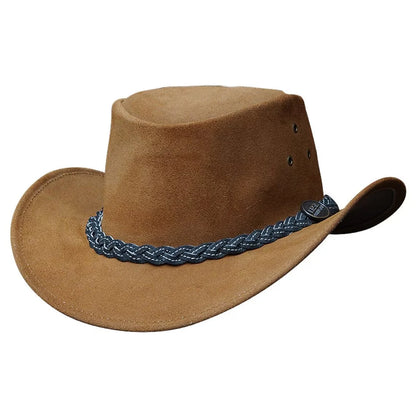 Aussie Genuine Suede Leather Bush Outback Cowboy Cowgirl hats All Colours and Sizes