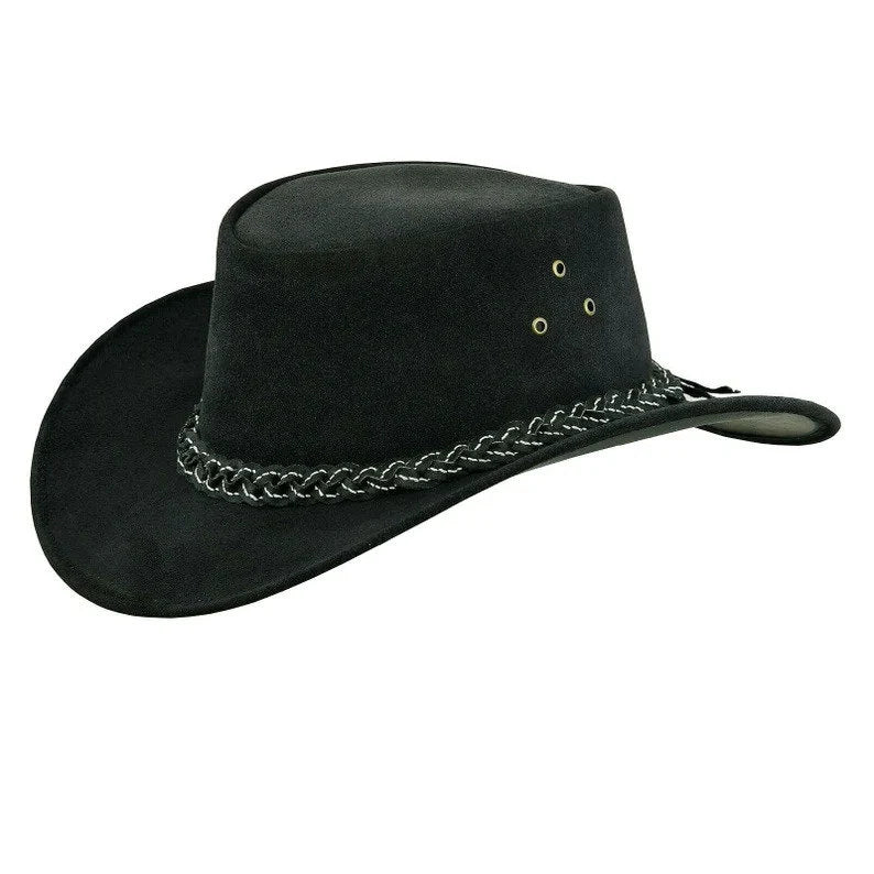 Aussie Genuine Suede Leather Bush Outback Cowboy Cowgirl hats All Colours and Sizes