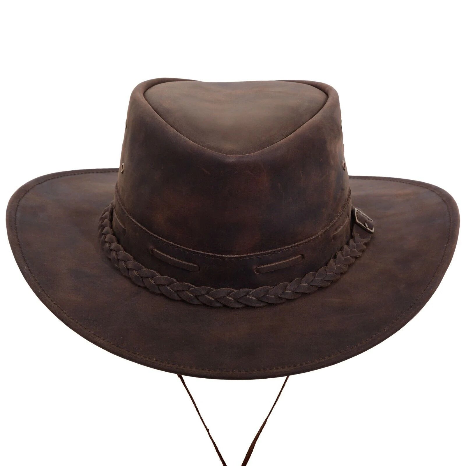 Braided Western Cowboy Hat for Men and Women - Stylish Rodeo Fashion, Wide Brim Cowgirl Hat with Unique Braid Detailing