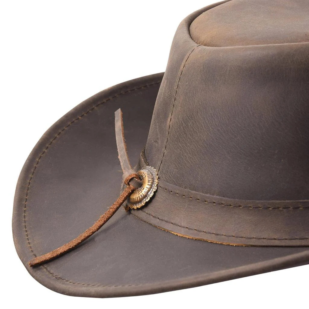 Vintage Handmade Cowboy Hat, Bull Leather Brim, Western Style, Men's Hat, Women's Hat