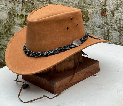 Aussie Genuine Suede Leather Bush Outback Cowboy Cowgirl hats All Colours and Sizes