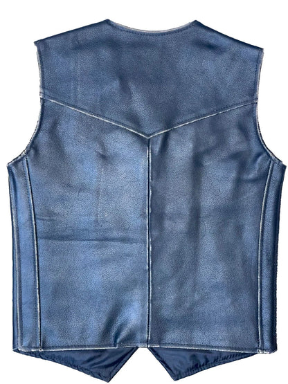 Kids Real Genuine Leather Waistcoat Biker Party Motorcycle Vest Boys & Girls